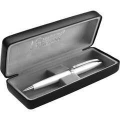 Пластмасова химикалка с метални елементи CHARLES DICKENS в луксозна подаръчна кутия, бяла 1137-02