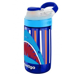 Детска бутилка за вода Contigo Gizmo Sip, синя с акула 1000-0474