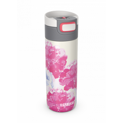Термочаша ​от неръждаема стомана Kambukka Etna с термокапак 3 в 1 Snapclean®, 500 мл, розови цветя 11-01020