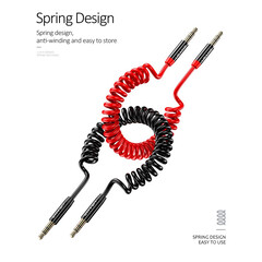 Кабел Usams Spring Audio Cable 1.2м,  червен SJ256YP02