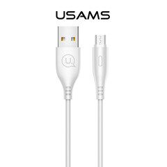 Кабел Usams U18 Round Micro USB 1м, бял SJ268USB02