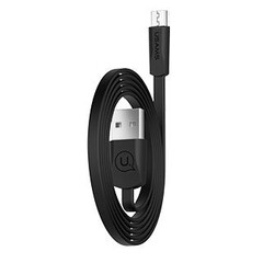 Кабел Usams U2 Micro Flat Data 1.2м,черен SJ201MIC01
