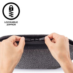 Чанта за кръст или през рамо XD-design  Urban Cut Proof Bumbag, сива P730.062