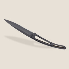 Джобен нож Deejo Serrated 37g, Carbon Fiber / Café Racer  1GC000553