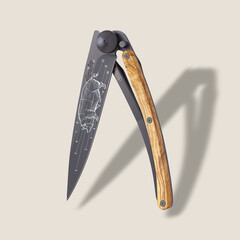 Сгъваем нож Deejo 390g, Olive wood / Prime cuts 3GB000054