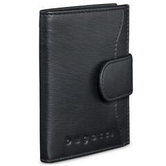 Кожен калъф за кредитни карти Bugatti Secure Smart RFID, черен 49 1500 01