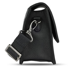 Дамска кожена чанта Bugatti Elsa Shoulder Bag S, черна
