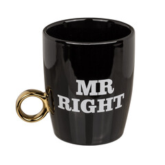 Комплект керамичини чаши Mr Right & Mrs Always Right
