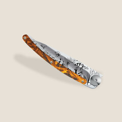 Джобен нож Deejo 37g, Orange camo / On the Lookout