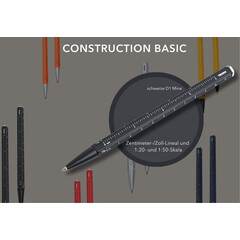 Многофункционална химикалка Troika - CONSTRUCTION BASIC, черна