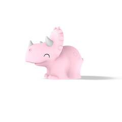 Акумулаторна нощна лампа Dhink® - Triceratops, розова