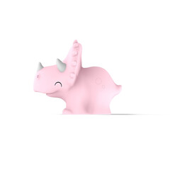 Акумулаторна нощна лампа Dhink® - Triceratops, розова