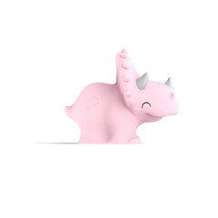 Акумулаторна нощна лампа Dhink® - Triceratops, розова