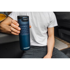 Термочаша ​от неръждаема стомана Kambukka Etna Grip с термокапак 3 в 1 Snapclean®, 500 мл, Denim Blue