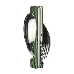 Комплект за хранене Akinod Multifunction Cutlery 13H25, Kaki Aluminium