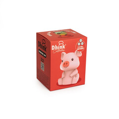 Нощна лампа Dhink® mini - Pig, розова