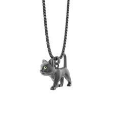 Колие с медальон Metalmorphose On-Shirts Black Cat