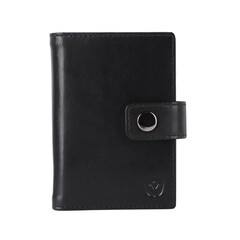 Кожен калъф за карти Valenta MagSafe Luxe Black