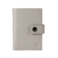 Кожен калъф за карти Valenta MagSafe Luxe Off-White