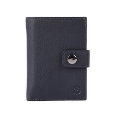 Кожен калъф за карти Valenta MagSafe Luxe Navy