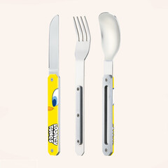 Комплект за хранене Akinod Straight Cutlery 12H34, Tweety Bird