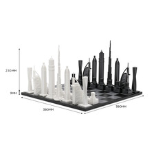 Шах Skyline Chess - Dubai Edition, дървено игрално поле