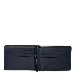 Кожен портфейл с щипка за пари Mywalit Black Blue