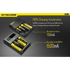 Зарядно Nitecore NEW i4 за четири батерии