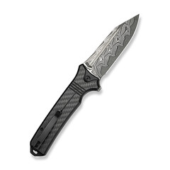 Джобен нож CIVIVI Neurohaptic Carbon Fiber Overlay/ Black G10 Handle / Damascus
