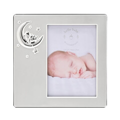 Посребрена фоторамка с луна Hello Baby 9х13 см