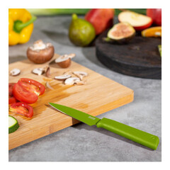 Нож Kuhn Rikon COLORI+ Paring Knife, гладко острие, зелен