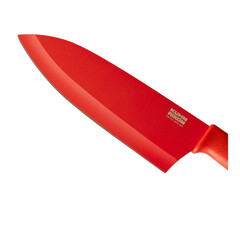 Нож Kuhn Rikon COLORI+ Santoku, червен
