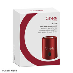 Мини вакуумна тапа Cheer Moda Cabin, червена