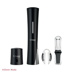 Комплект за вино Cheer Moda Coffret Skyline, черен