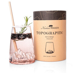 Кристална чаша Alaskan Maker TOPOGRAPHIC Mont Blanc 450мл