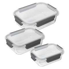 Комплект стъклени кутии за храна Kuhn Rikon - 3 броя (0.64л/1.05л/1.52л)