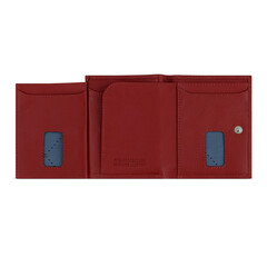 Кожен портфейл Bugatti Secure Slim Special Zip Mini, червен