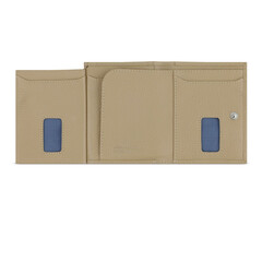 Кожен портфейл Bugatti Secure Slim Special Zip Mini, бежов