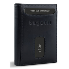 Кожен портфейл Bugatti Secure Slim Special Zip Mini, черен