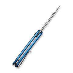 Джобен нож CIVIVI Button Lock Elementum II Diamond Patterned Blue Aluminum