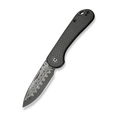 Джобен нож CIVIVI Elementum Slip Joint Twill Carbon Fiber / Damascus