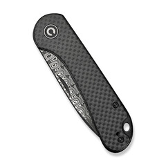 Джобен нож CIVIVI Elementum Slip Joint Twill Carbon Fiber / Damascus