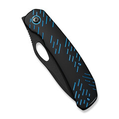 Джобен нож WEKNIFE Inmate Black Titanium With Blue Raindrops