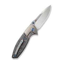 Джобен нож WEKNIFE Nitro OG Polished Bead Blasted Titanium & Aluminum Foil Carbon Fiber Inlay