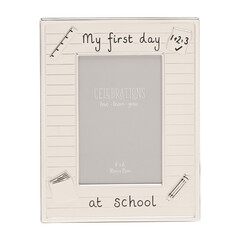 Посребрена фоторамка My First Day at School 4"x6"