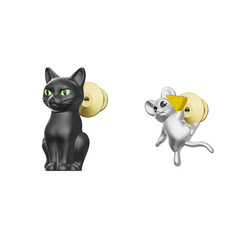 Значка Metalmorphose Fashion Cat & Mouse