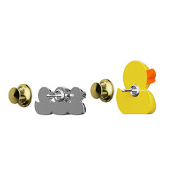 Значка Metalmorphose Fashion Family duck