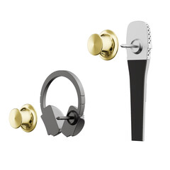 Значка Metalmorphose Fashion Microphone & Headphone
