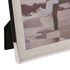 Посребрена фоторамка-кутия Amore с кристали 20 x 25 см