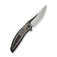 Джобен нож WEKNIFE Quinseris Black Titanium Handle With Copper Foil Carbon Fiber Inlay